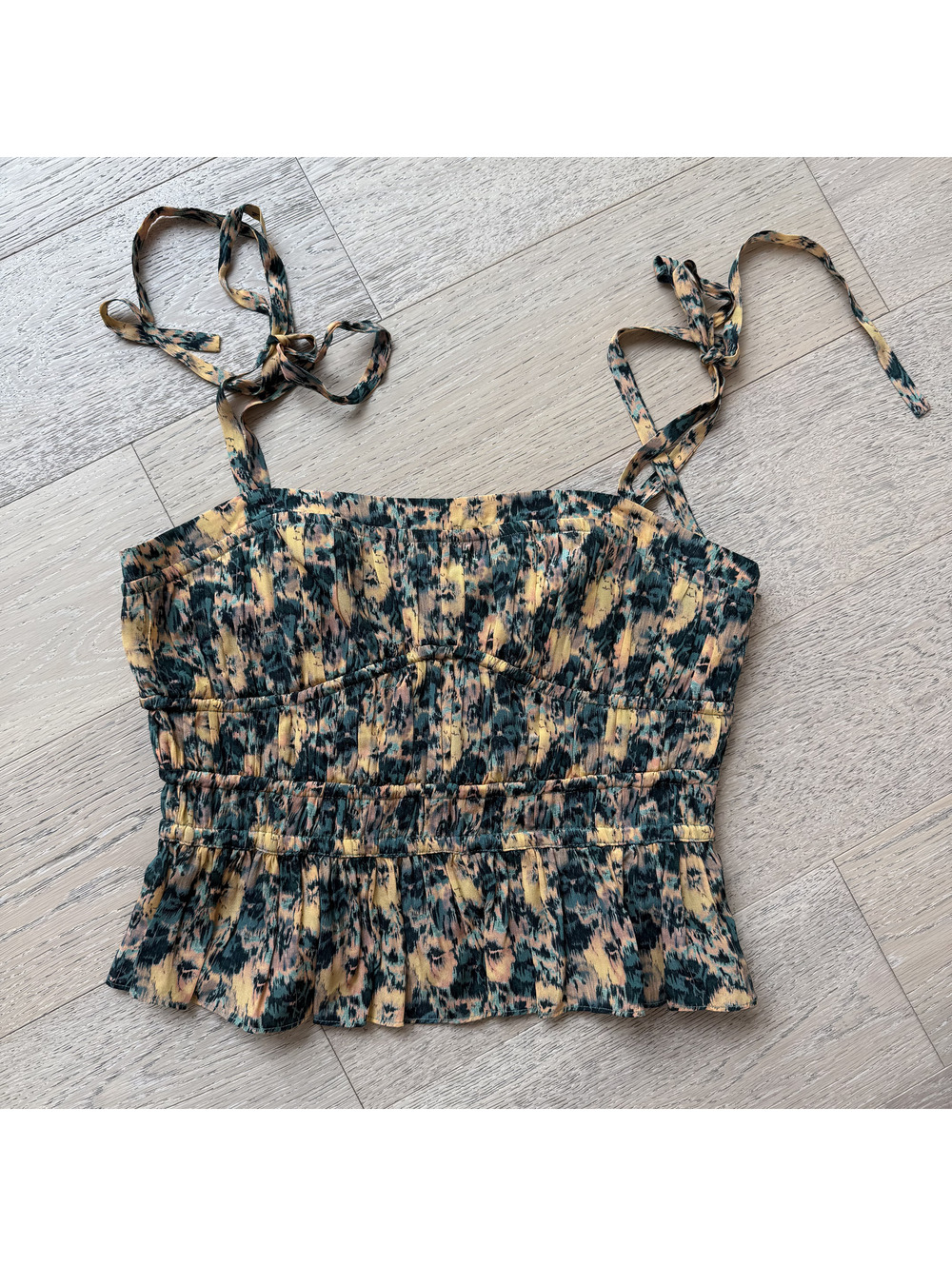 Ulla Johnson Silk Camisole Bow Tie Vacation Top Size 4